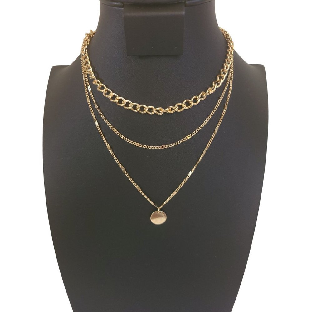 Simple Gold Chain Necklace Set Layered Hip Hop Gift